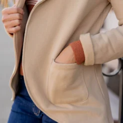 Dual Pocket Cotton Blazer -Women's Clothing Store untitled 6623