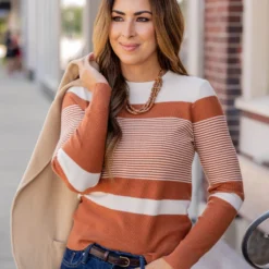 Mixed Stripes Thermal Sweater -Women's Clothing Store untitled 6627 df42e529 d199 4c2f 9781 a068ed49fb5c