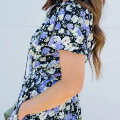 Speckled Floral Cap Sleeve Midi Dress -Women's Clothing Store untitled 6637 a81ed5c0 42f2 4101 86e0 7763a0460f47