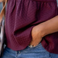 Subtle Checkered Peplum Tee -Women's Clothing Store untitled 6721 fb257cd8 a860 4330 85de 032c05ced330