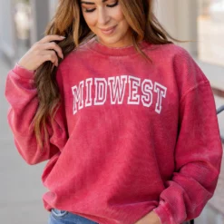 Vintage Outlined Midwest Ribbed Graphic Crewneck -Women's Clothing Store untitled 6728 da19e19f bdea 4885 a5cb d7d20e0f24ea