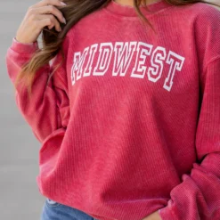 Vintage Outlined Midwest Ribbed Graphic Crewneck -Women's Clothing Store untitled 6732 9a723795 7837 4c50 a42b 4ed5e97605f8