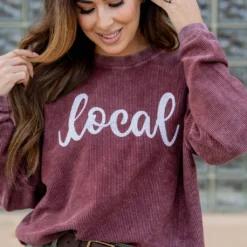 Local Ribbed Graphic Crewneck 8 Local Ribbed Graphic Crewneck -Women's Clothing Store untitled 6752