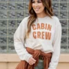 Cabin Crew Ribbed Graphic Crewneck