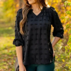 Textured Dot 3/4 Sleeve V Blouse 33 Textured Dot 3/4 Sleeve V Blouse -Women's Clothing Store untitled 6770 b0de4031 6e26 4693 854c 11be2f5197be 662357