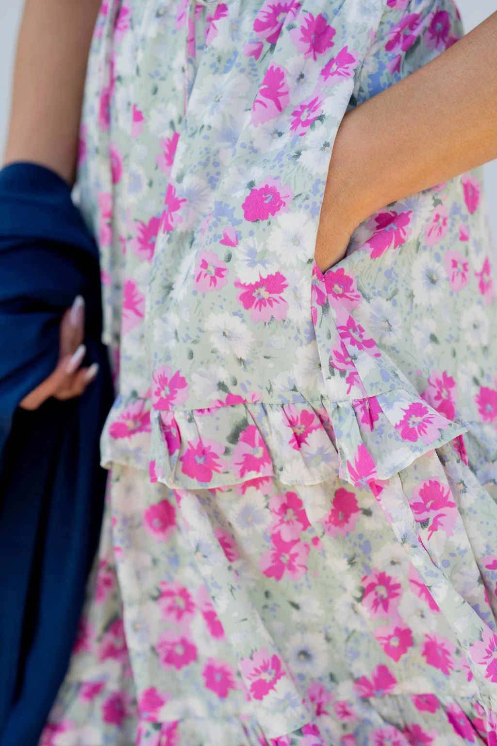 Aster Cap Sleeve Tiered Midi Dress 7 Aster Cap Sleeve Tiered Midi Dress - Image 7