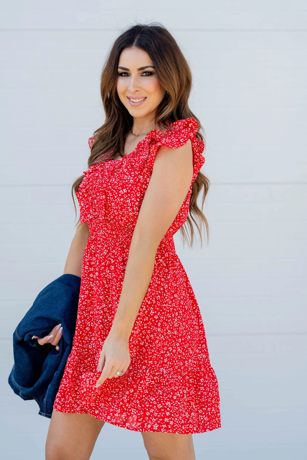 Speckle Ruffle Accented Dress 19 Speckle Ruffle Accented Dress - Image 19