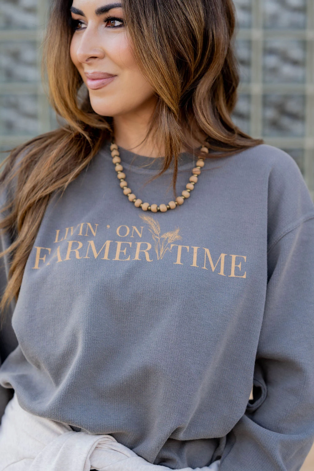 Livin' On Farmer Time Graphic Crewneck 5 Livin' On Farmer Time Graphic Crewneck - Image 5