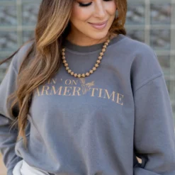 Livin' On Farmer Time Graphic Crewneck 12 Livin' On Farmer Time Graphic Crewneck -Women's Clothing Store untitled 6872 faafe4c7 f2c7 40c3 bfa0 cc34f914bd59