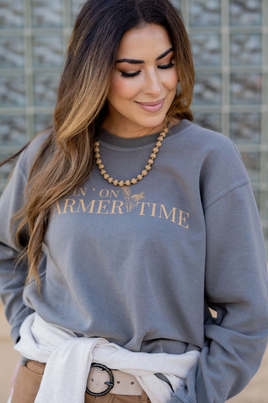 Livin' On Farmer Time Graphic Crewneck 6 Livin' On Farmer Time Graphic Crewneck - Image 6