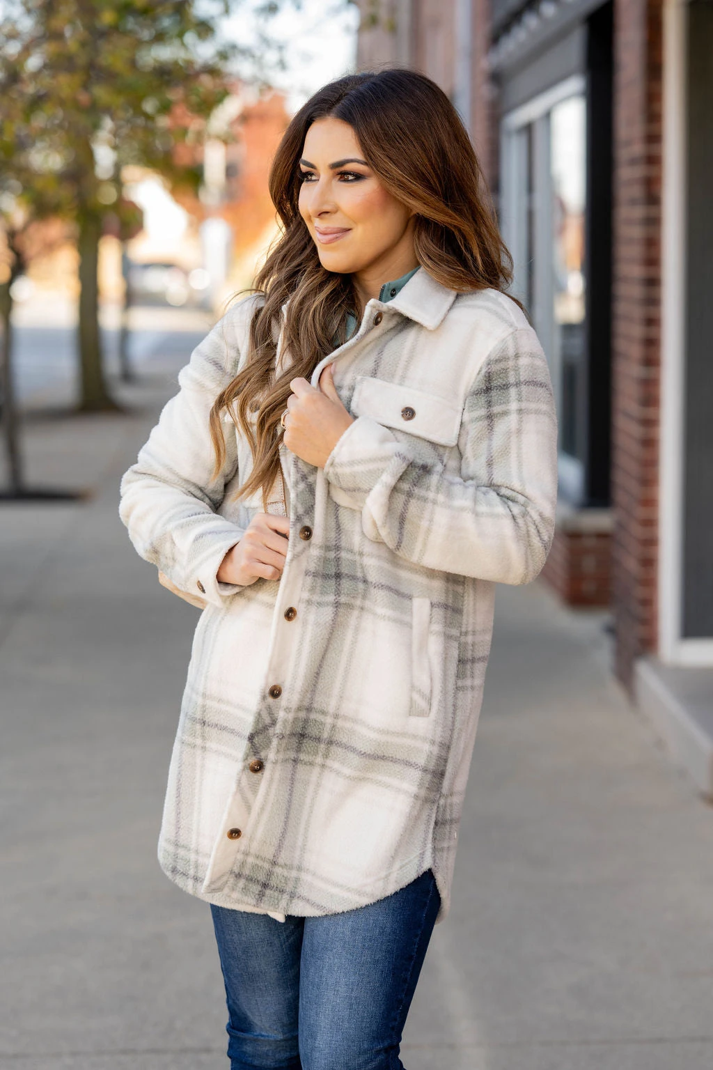 Grace Plaid Tunic Shacket 2 Grace Plaid Tunic Shacket - Image 2