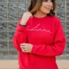 Cursive Indiana Graphic Crewneck