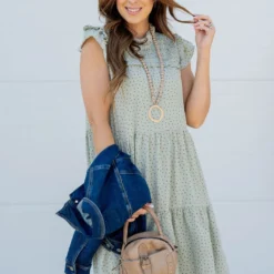 Speckled Smocked Top Dress -Women's Clothing Store untitled 6901