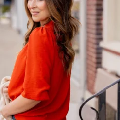 3/4 Sleeve Cinched V-Neck Blouse 19 3/4 Sleeve Cinched V-Neck Blouse -Women's Clothing Store untitled 6926