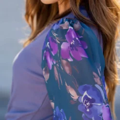 Sheer Bloom Sleeve Ribbed Tee -Women's Clothing Store untitled 6931