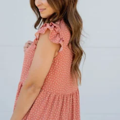 Speckled Smocked Top Dress -Women's Clothing Store untitled 6943