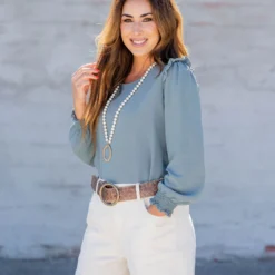 Cinched Trim Long Sleeve Blouse 18 Cinched Trim Long Sleeve Blouse -Women's Clothing Store untitled 6967 0f319bfd caf9 4dd6 834e e64ea719fe64