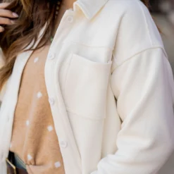 Solid Top Ribbed Shacket -Women's Clothing Store untitled 6979 24bdb30e 5953 4515 b6eb 4965ab61f3a6