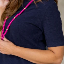 Half Sleeve Slub Tee -Women's Clothing Store untitled 7031