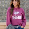 Don't Be A Lady Ribbed Graphic Crewneck