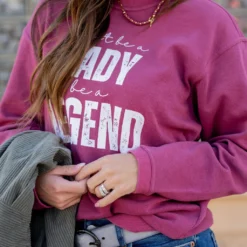 Don't Be A Lady Ribbed Graphic Crewneck -Women's Clothing Store untitled 7077 2d567de3 988f 4996 bce8 7de551b5ef1a