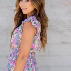 Vintage Blooms Cinched Accented Dress 27 Vintage Blooms Cinched Accented Dress -Women's Clothing Store untitled 7169