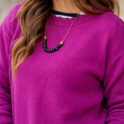 Everyday Ribbed Trim Sweater -Women's Clothing Store untitled 7329 c75425ab d099 4406 891e feeaaf6ccb59