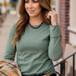 Colored Seam Long Sleeve Tee -Women's Clothing Store untitled 7361 c86577c6 494b 4240 851f 15a7fa3f6d1e