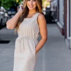 Tie Waist V Back Tank Dress -Women's Clothing Store untitled 7374 80d25343 ee9c 4bc9 b9eb 8e75c945be93