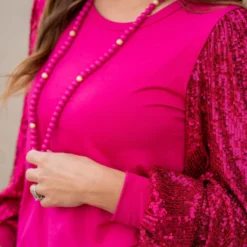 Sequin Sleeve Solid Body Blouse -Women's Clothing Store untitled 7435 f4c31638 4620 4934 a7e9 8c2dc88e1061