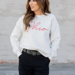 Heathered Cursive Ohio Graphic Crewneck 7 Heathered Cursive Ohio Graphic Crewneck -Women's Clothing Store untitled 7464 2c4ec0e8 fc96 4a12 b303 21002c381dde