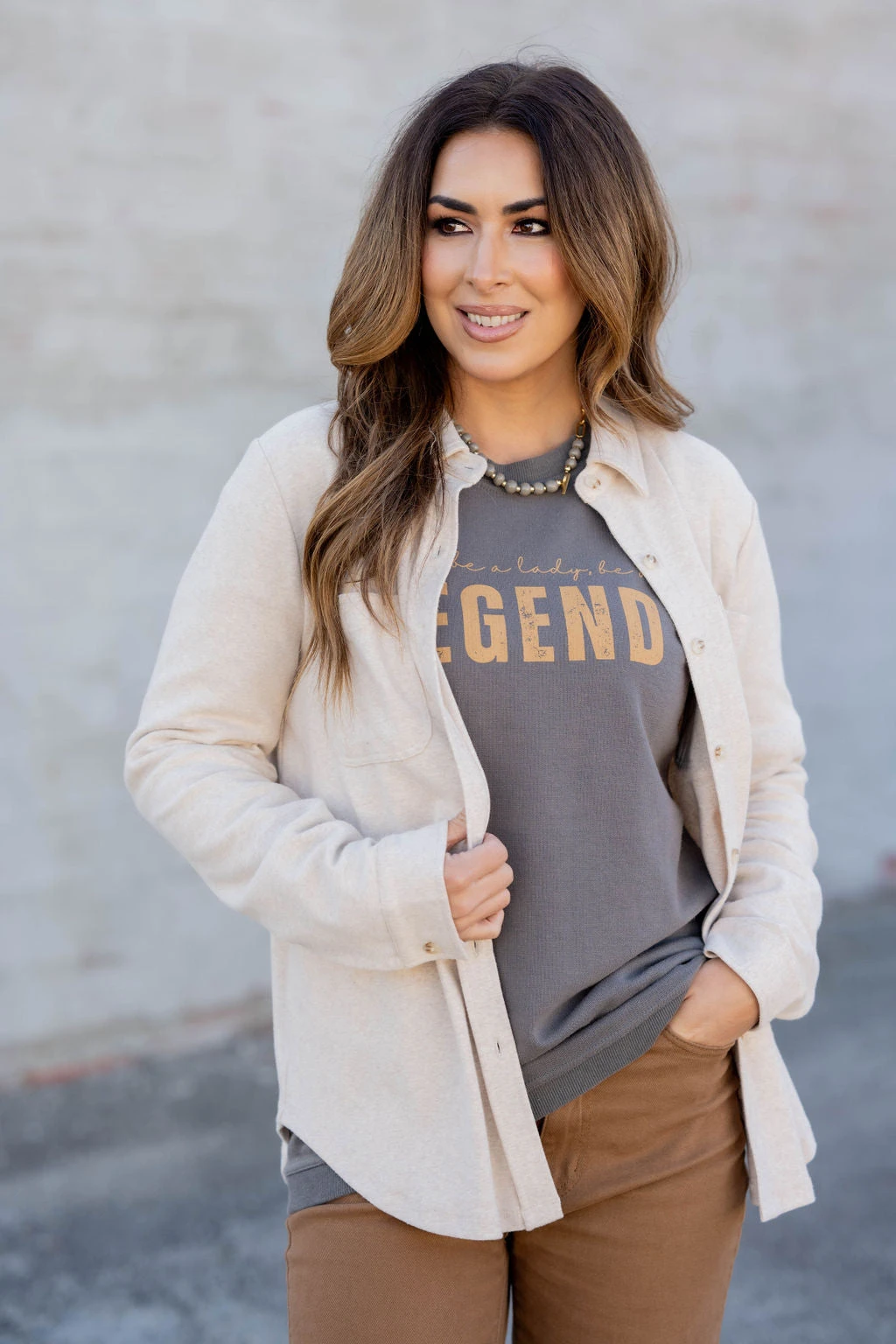 Be A Legend Ribbed Graphic Crewneck 2 Be A Legend Ribbed Graphic Crewneck - Image 2