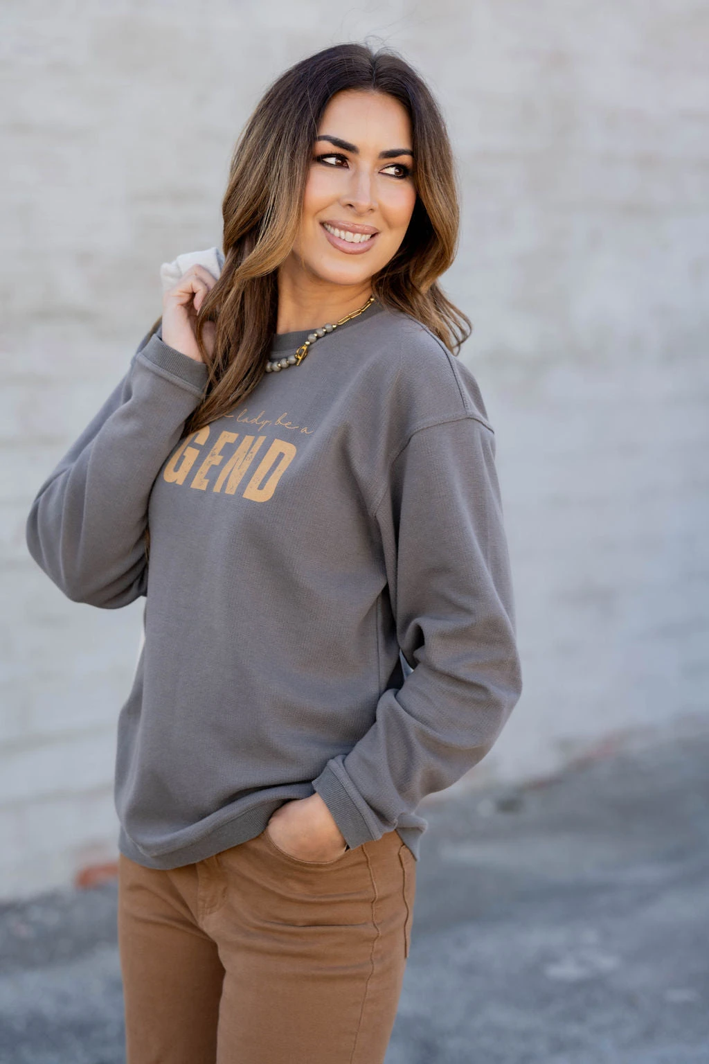 Be A Legend Ribbed Graphic Crewneck 3 Be A Legend Ribbed Graphic Crewneck - Image 3