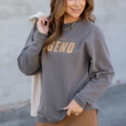 Be A Legend Ribbed Graphic Crewneck