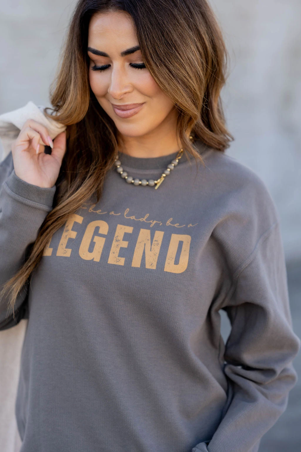 Be A Legend Ribbed Graphic Crewneck 4 Be A Legend Ribbed Graphic Crewneck - Image 4