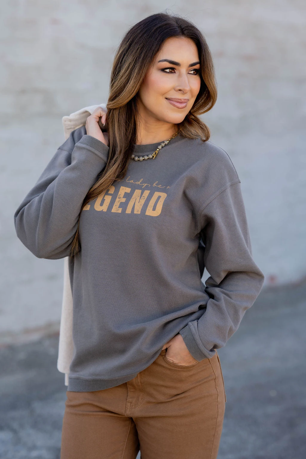 Be A Legend Ribbed Graphic Crewneck 6 Be A Legend Ribbed Graphic Crewneck - Image 6