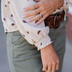 Sketched Cinched Trim Blouse -Women's Clothing Store untitled 7583 5f095a1c f375 49db 97b8 733573951f5b