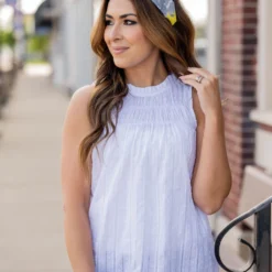 Detailed Smocked Top Tank