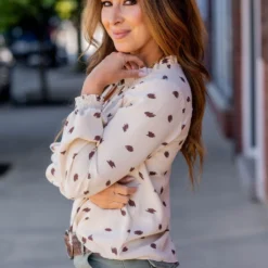 Sketched Cinched Trim Blouse -Women's Clothing Store untitled 7598 0b7a4157 1d01 4adb 99c4 368147354079