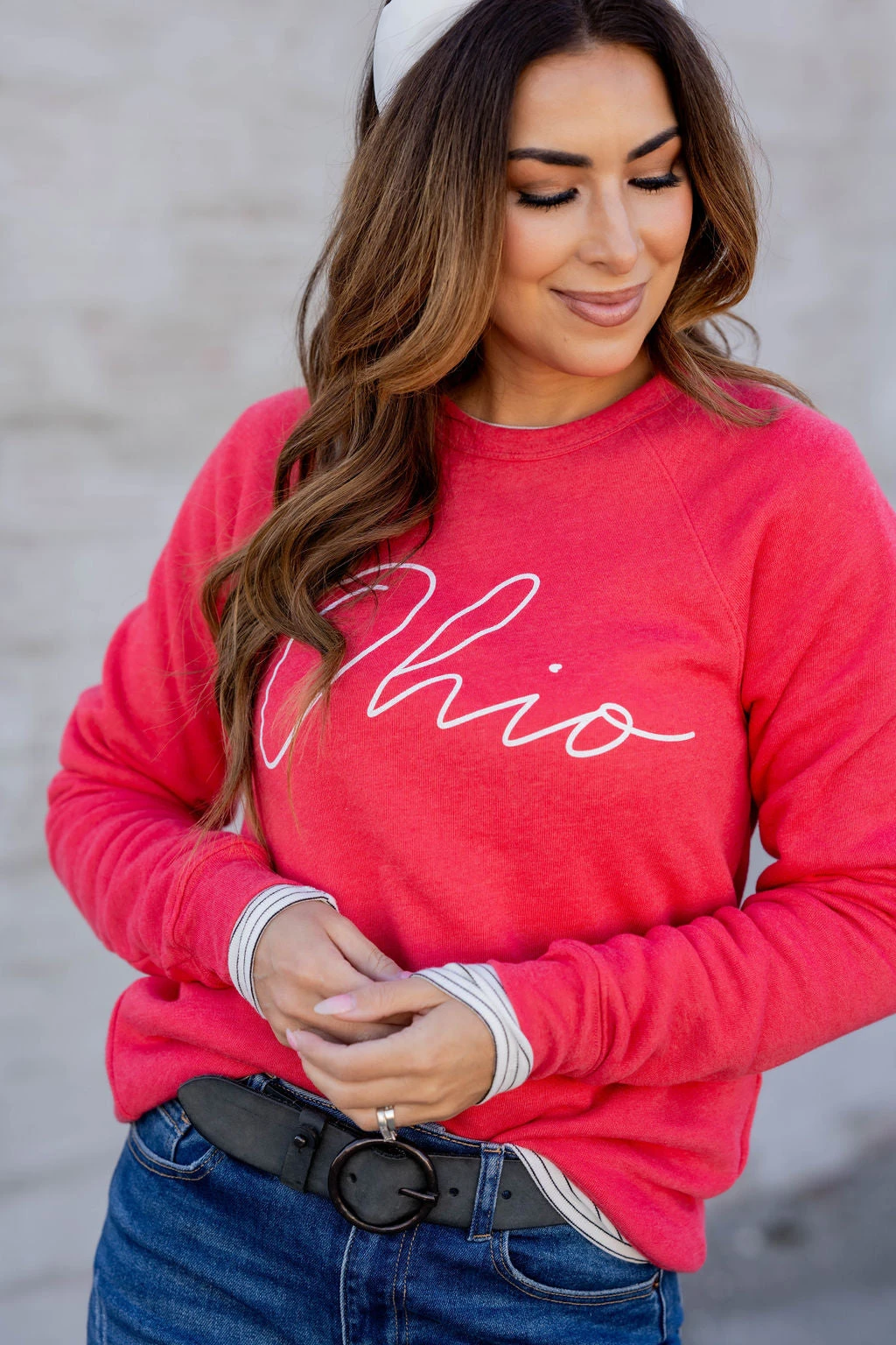 Thin Cursive Ohio Graphic Crewneck 4 Thin Cursive Ohio Graphic Crewneck - Image 4
