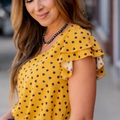 Splotched Double Flutter Blouse -Women's Clothing Store untitled 7721 192b8eff af29 4093 87e7 632a4603159f