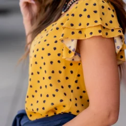 Splotched Double Flutter Blouse -Women's Clothing Store untitled 7723 153adc5d e481 4d65 b489 6f63c89b1aaa