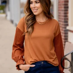 Braided Statement Sleeve Solid Body Blouse -Women's Clothing Store untitled 7731 ae180f36 fe77 4e1f bf62 cb4903add797