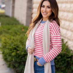 Color Trim Striped Sweatshirt -Women's Clothing Store untitled 7737 5bc49cb8 3f4f 45f2 8eaf bb13721daea1