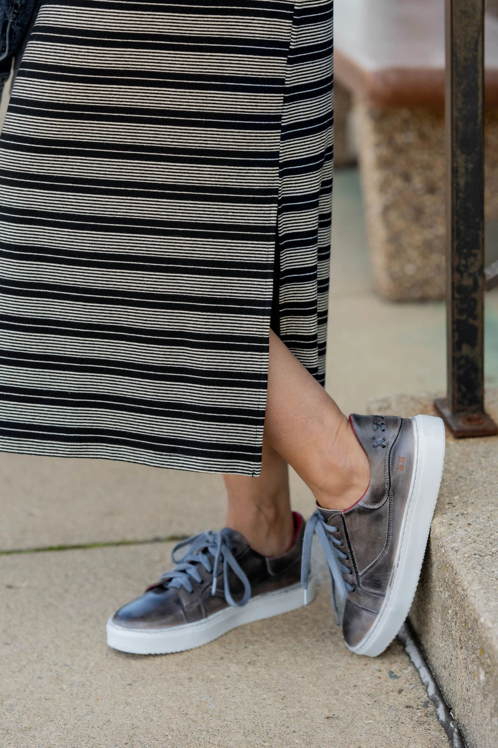 Assorted Stripes Side Slit Maxi Dress 9 Assorted Stripes Side Slit Maxi Dress - Image 9