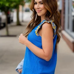 Wildflower Trim Textured Stripes Tank 26 Wildflower Trim Textured Stripes Tank -Women's Clothing Store untitled 7796