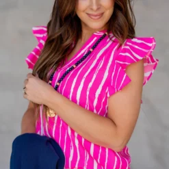 Painted Stripes Flutter Trim Blouse 25 Painted Stripes Flutter Trim Blouse -Women's Clothing Store untitled 7811 54aa9e06 3f60 4c74 93d1 3d4bb659a3d0