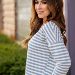 Color Trim Striped Sweatshirt -Women's Clothing Store untitled 7820 1dd5e7a2 948e 437c 9461 8dd9c98d50c1