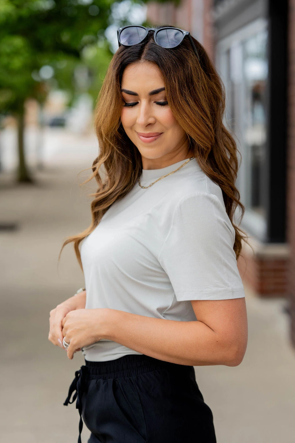 Gathered Shoulder Tee 6 Gathered Shoulder Tee - Image 6