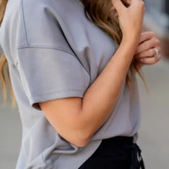 Raw Stitched Scuba Tee -Women's Clothing Store untitled 7923